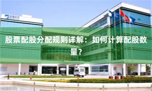 股票配股分配规则详解：如何计算配股数量？